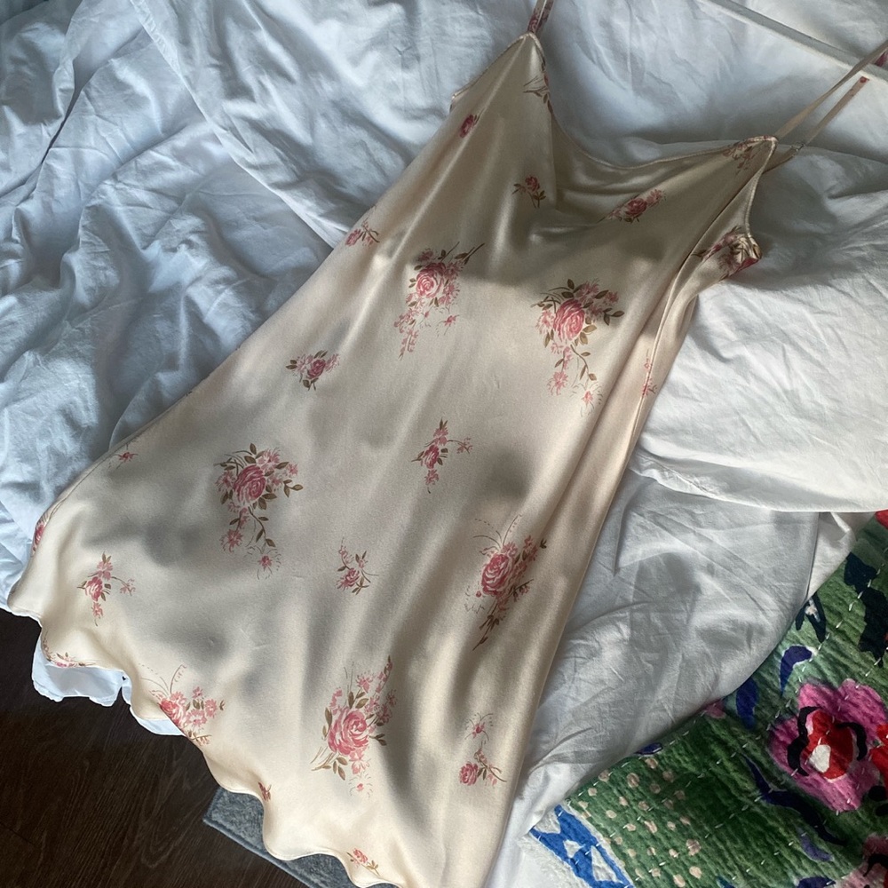 Reformation Katy Silk Slip Minidress